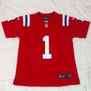 LN Cam Newton New England Patriots 1 Alternate Red NFL Jersey Youth Medium 10-12